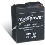 Ólom akku 6V 9Ah (Multipower) típus MP9-6A fotó