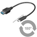 Goobay superspeed adapterkábel USB 3.0 -> USB-C - 20cm fotó