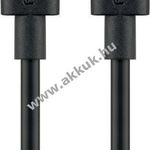 Goobay USB C töltő- és adatkábel PD támogatással fekete (50cm) - A készlet erejéig! fotó