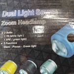 Dupla ledes fejlámpa T6 LED+XPE LED(kék fény), 1ft, NMÁ!!! fotó