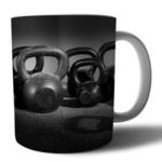 Kettlebell 14 mintás porcelán bögre fotó