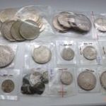 Ezüst lot, 52 db ezüstérme, 351 g bruttó, 214 g nettó ezüst, benne 1 korona, 1 forint, 20 krajcár fotó