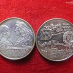 MÁTYÁS-BEATRIX / BUDA 2 x 500 FORINT ÉREMPÁR 1990, EZÜST: 56g; BU, enyhe oxidfolt fotó