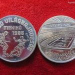 LABDARÚGÓ VB 2 x 500 FORINT ÉREMPÁR 1986, EZÜST: 56g; BU, nagyon enyhe oxidfolt fotó