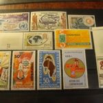 Közép-Afrika 10 féle postatiszta** egyedi kiadás fotó