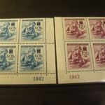 Böhmen und Mahren postatiszta** sor 1941 4x MI111-112 4-es tömbben fotó