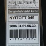 Petőfi csarnok bolhapiac bérlet 2006 fotó