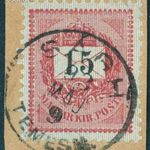 1889 feketeszámú krajcáros SÁGH / TEMESM. bélyegzés Romania Gudlin E3.70 / 60 pont (d91) fotó