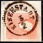 1858 OPM EISENSTADT bélyegzés KISMÁRTON Burenland Austria Gudlin E2.2 / 60 pont (c91) fotó