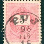 1889 feketeszámú krajcáros PUJ bélyegzés Erdély Romania Gudlin E3.18 / 80p (d60) fotó