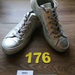 (176.) Converse alacsony szárú, 37-es ezüst tornacipő. Használt! fotó