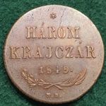 Szabadságharc, Három Krajczár 1849 NB Nagybánya fotó