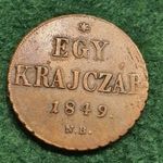 Szabadságharc, Egy Krajczár 1849 NB Nagybánya fotó