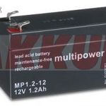 Ólom akku 12V 1, 2Ah (Multipower) típ. MP1, 2-12 - VDS-minősítéssel (helyettesíti: 12V 1, 3Ah) fotó