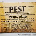 1940 április 26 május 6 / PEST / Régi ÚJSÁGOK KÉPREGÉNYEK MAGAZINOK Ssz.: 26894 fotó