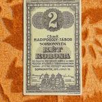 1916 -os hajtatlan Sopronnyék 2 Korona "Hadifogoly-tábor pénz" vastag papíron Ritkább (L2550) fotó