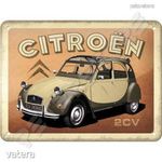 Retró Fém Tábla - Citroén 2CV, Citroen 2CV Kacsa Dombornyomott fotó