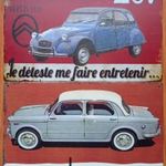 Dekorációs fém tábla (CITROEN 2CV - KACSA - FIAT 1100 SEDAN ) fotó