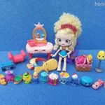 SHOPKINS JÁTÉKSZETT / BABA + PICI BÚTOROK SOK APRÓSÁGGAL fotó