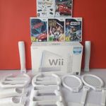 Eredeti Nintendo Wii konzol csomag gép + kiegészítők + 6db játék !! Dobozos géppel fotó