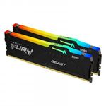 Kingston 64GB / 6000 Fury Beast RGB Black (Intel XMP) DDR5 RAM KIT (2x32GB) (KF560C30BBAK2-64) fotó