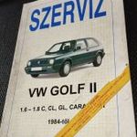 VW Golf II. 1.6-1.8 C, CL, GL, CARAT, GTI 1984-től - SZERVIZ NAGYON RITKA 2-ES GOLF SZAKKÖNYV!!! fotó