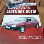 SKODA FAVORIT "Régi idők legendás autói" 21 szám DeAgostini 1: 43 ÚJSÁGGAL!!! BONTATLAN!!! fotó