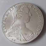 MÁRIA TERÉZIA SF TALLÉR 1780 UTÁNVERET EZÜST 28 GR. fotó