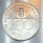 Magyar Köztársaság - Ezüst 200 Forint 1993 1Ft NMÁ! #354 fotó