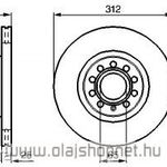 Vw Passat Első Féktárcsa 2005- LPR 16 colos kerék 312 mm (1, 6fsi, 1, 9tdi, 2, 0fsi, 2, 0tdi) fotó