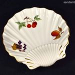 KAGYLÓ FAZONNAL NAGYOBB MÉRETŰ ROYAL WORCESTER GYÜMÖLCS MINTÁS PORCELÁN KÍNÁLÓ X fotó