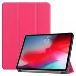 Tablet védőtok álló, bőr (aktív flip, oldalra nyíló, TRIFOLD asztali tartó funkció) MAGENTA [Appl... fotó