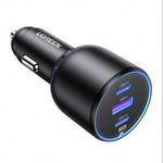 Ugreen CD293 2x USB-C / USB-A Autós töltő - Fekete (130W) (90413) fotó