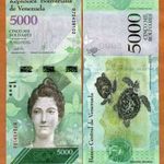 Venezuela 5000 Bolivares bankjegy (UNC) 2017 fotó