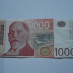 JUGOSZLÁVIA 1000 DINAR 2001 BANKJEGY fotó