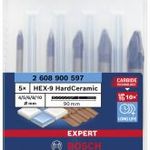 Bosch Accessories EXPERT HEX-9 HardCeramic 2608900597 Csempefúró készlet 5 részes 4 mm, 5 mm, 6 m... fotó