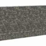 vidaXL horganyzott acél gabion fal fedéllel 300 x 30 x 150 cm fotó