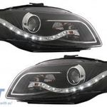 Fényszórók LED DRL DAYLIGHT Audi A4 B7-hez (2004.11-2008.03.) Fekete fotó