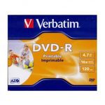 Verbatim DVD-R írható DVD lemez 4, 7GB matt nyomtatható normál tok (43521) fotó