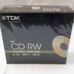 TDK CD újra írható lemez eladó 10db fotó