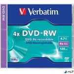 DVD-RW lemez, újraírható, 4, 7GB, 4x, 1 db, normál tok, VERBATIM fotó