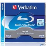 BD-RE BluRay lemez, újraírható, 25GB, 1-2x, 1 db, normál tok, VERBATIM fotó