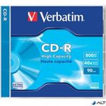 CD-R lemez, 800MB, 90min, 40x, 1 db, normál tok, VERBATIM fotó