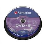 Verbatim DVD+R írható DVD lemez 4, 7GB 10db hengeres (43498) fotó