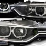 BMW F30 F31 Angel Eyes LED Fekete Fényszóró pár fotó