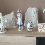 Kiárúsítás! Akció! Porcelán kislány, nő, faberge tojás, kandalló, álló dísz eladó! fotó