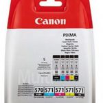 Canon PGI-570 PGBk (1x15 ml) + CLI-571 C/M/Y/Bk (4x7 ml) Tintapatron Multipack 0372C006 fotó