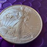 ! 2010 Silver Eagle Liberty SZÍNEZÜST egy uncia 1dollár UNC. fotó