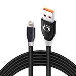 Olesit Adat-és töltőkábel K192, 150 cm, Lightning/USB csatlakozó, 2.4A gyors töltés, fekete fotó