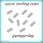 925-ös sterling ezüst ékszerkellék: köztes/gyöngy/díszitőelem EKÖ 19 1, 5x2x0, 30 10db/cs fotó